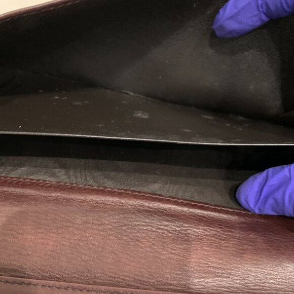 Gucci Brown Leather Bifold Long Wallet Sku#84185 (gently used, pocket dusty) - Picture 8 of 14